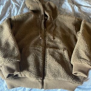 John Galt for Brandy Melville camel brown Sherpa jacket